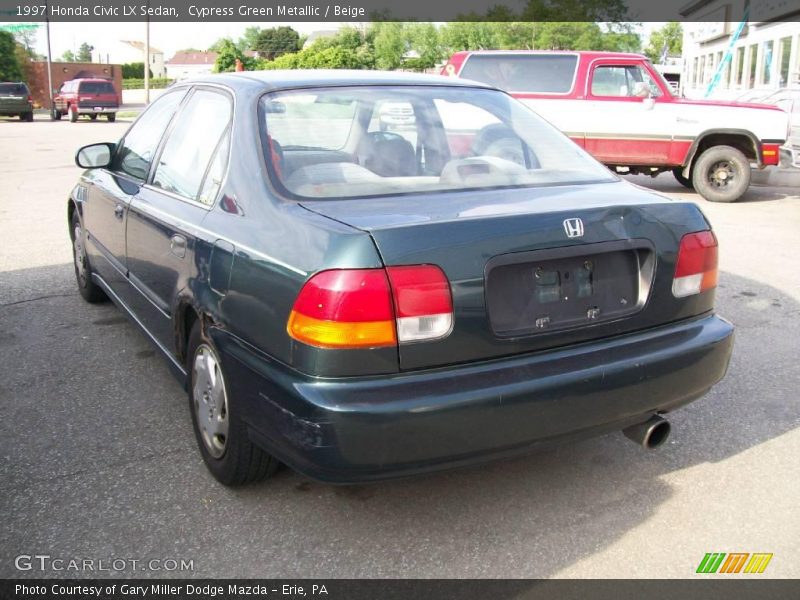 Cypress Green Metallic / Beige 1997 Honda Civic LX Sedan