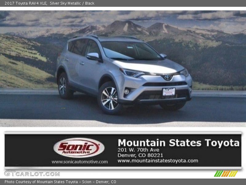 Silver Sky Metallic / Black 2017 Toyota RAV4 XLE