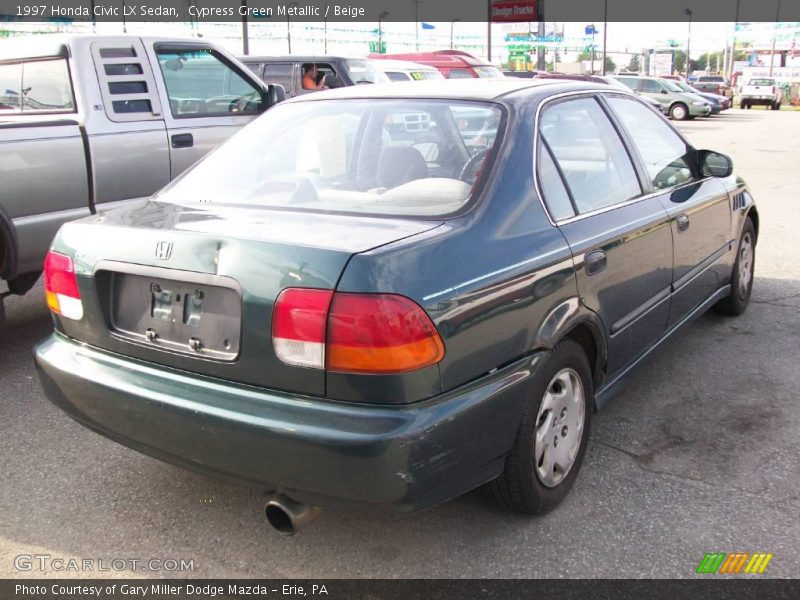 Cypress Green Metallic / Beige 1997 Honda Civic LX Sedan