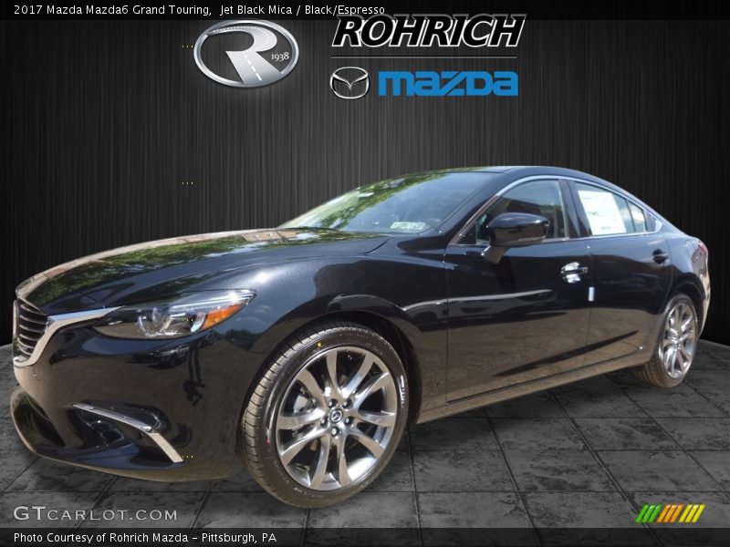 Jet Black Mica / Black/Espresso 2017 Mazda Mazda6 Grand Touring