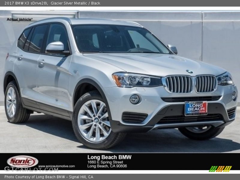 Glacier Silver Metallic / Black 2017 BMW X3 sDrive28i