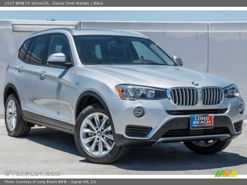 Glacier Silver Metallic / Black 2017 BMW X3 sDrive28i