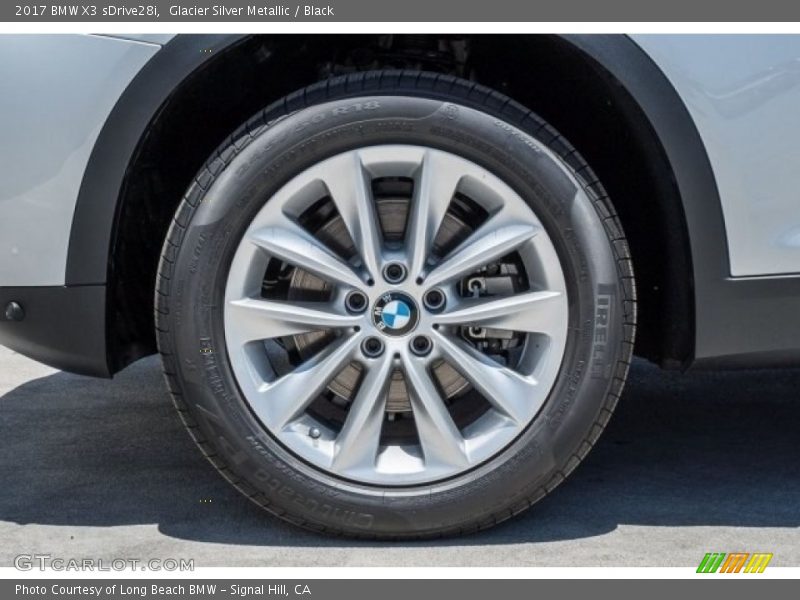 Glacier Silver Metallic / Black 2017 BMW X3 sDrive28i