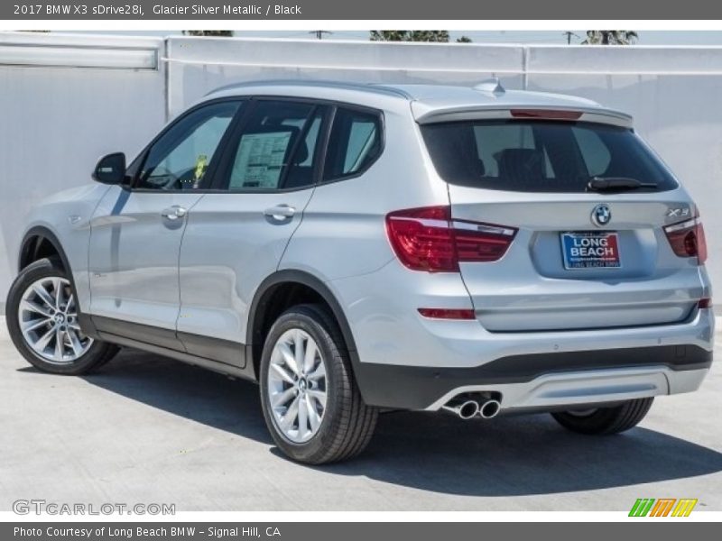 Glacier Silver Metallic / Black 2017 BMW X3 sDrive28i