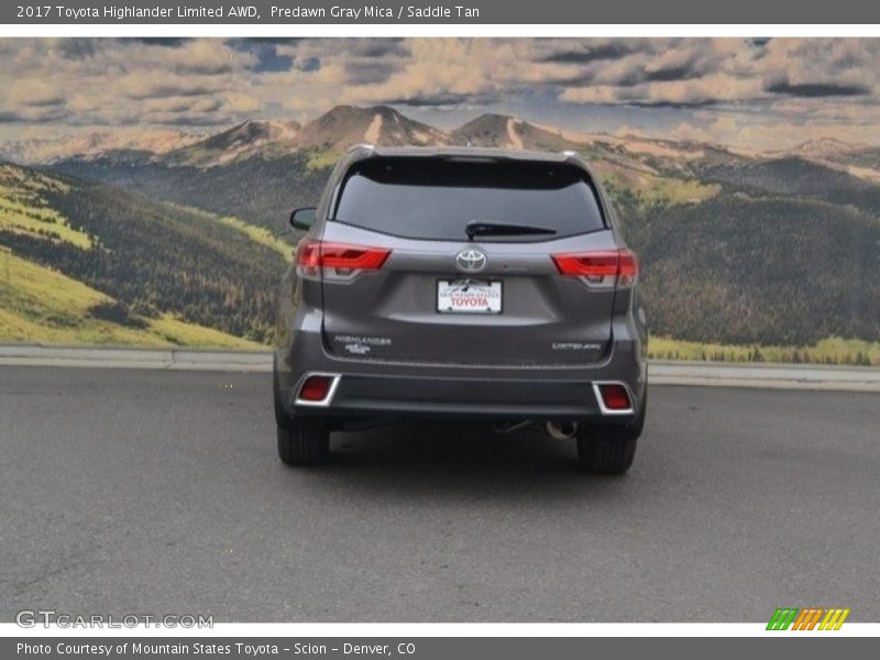 Predawn Gray Mica / Saddle Tan 2017 Toyota Highlander Limited AWD