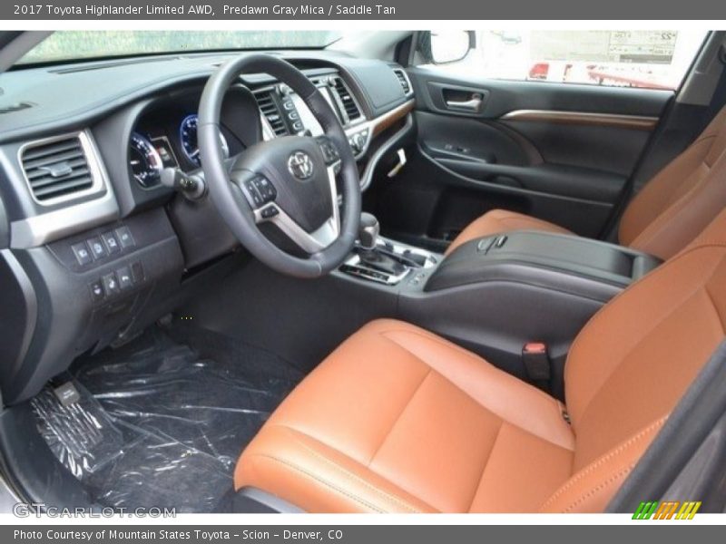 Predawn Gray Mica / Saddle Tan 2017 Toyota Highlander Limited AWD