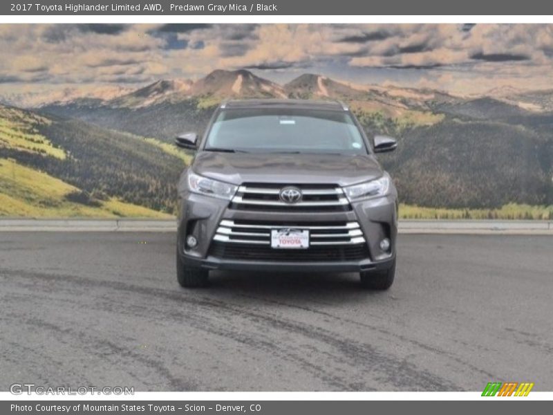 Predawn Gray Mica / Black 2017 Toyota Highlander Limited AWD