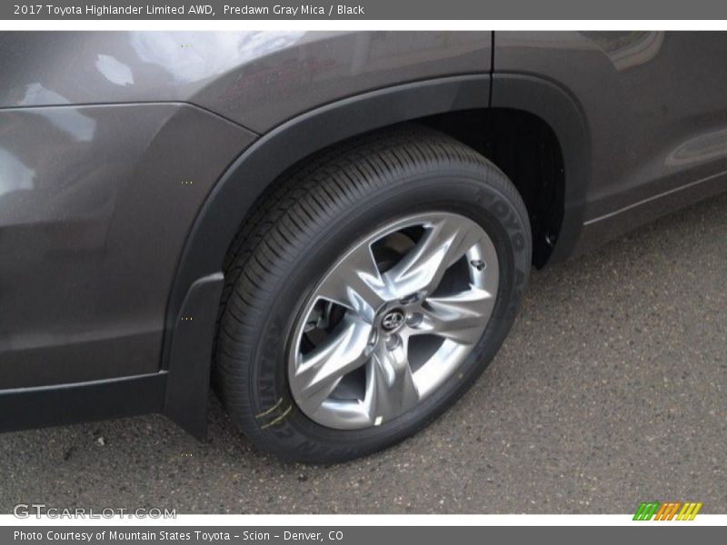 Predawn Gray Mica / Black 2017 Toyota Highlander Limited AWD