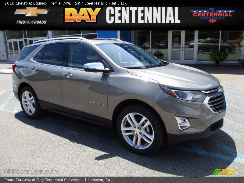 Satin Steel Metallic / Jet Black 2018 Chevrolet Equinox Premier AWD