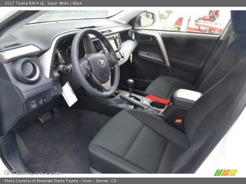 Super White / Black 2017 Toyota RAV4 LE