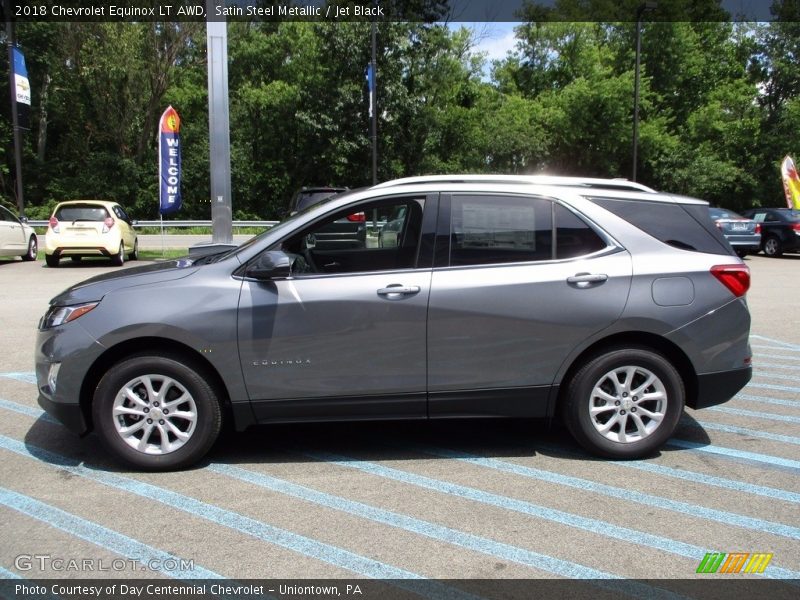Satin Steel Metallic / Jet Black 2018 Chevrolet Equinox LT AWD