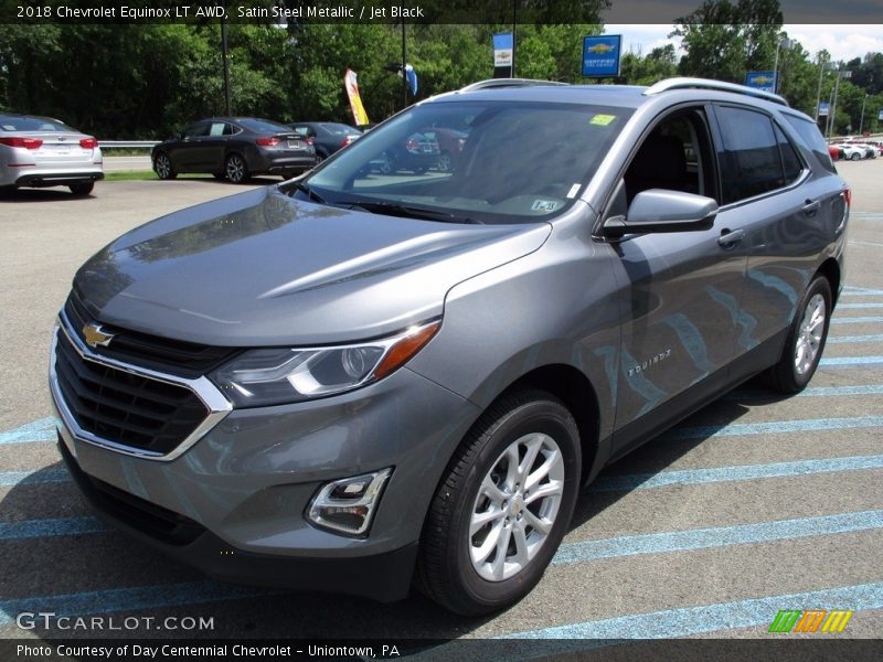 Satin Steel Metallic / Jet Black 2018 Chevrolet Equinox LT AWD