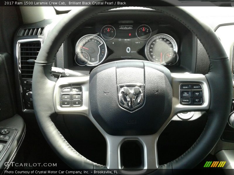 Brilliant Black Crystal Pearl / Black 2017 Ram 1500 Laramie Crew Cab