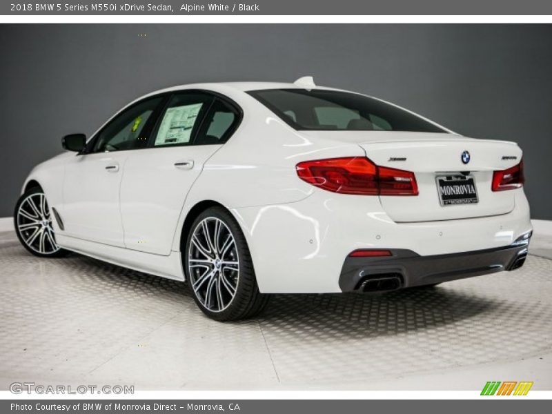 Alpine White / Black 2018 BMW 5 Series M550i xDrive Sedan
