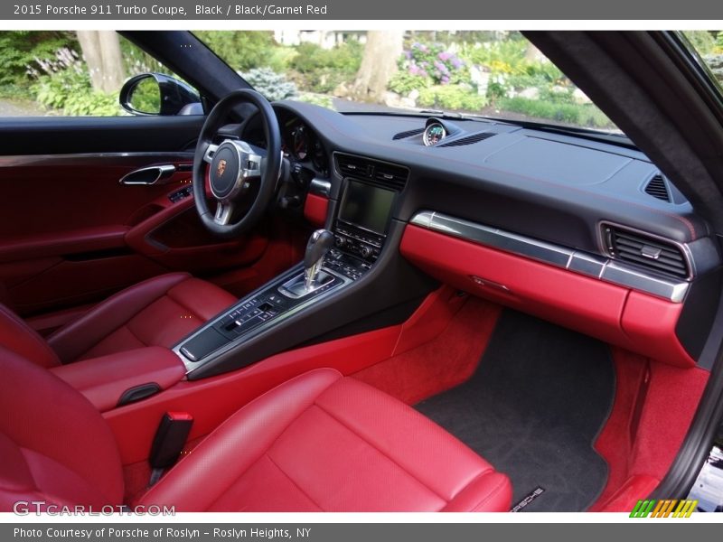 Black / Black/Garnet Red 2015 Porsche 911 Turbo Coupe