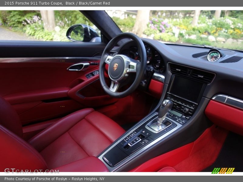 Black / Black/Garnet Red 2015 Porsche 911 Turbo Coupe