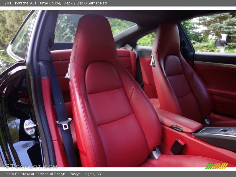 Black / Black/Garnet Red 2015 Porsche 911 Turbo Coupe