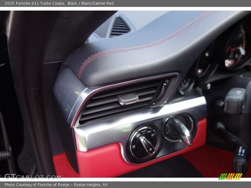 Black / Black/Garnet Red 2015 Porsche 911 Turbo Coupe