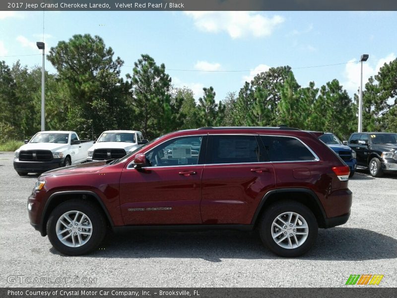 Velvet Red Pearl / Black 2017 Jeep Grand Cherokee Laredo