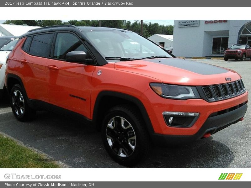 Spitfire Orange / Black/Ruby Red 2017 Jeep Compass Trailhawk 4x4