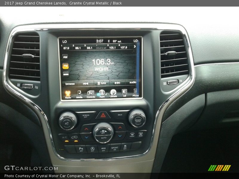 Granite Crystal Metallic / Black 2017 Jeep Grand Cherokee Laredo