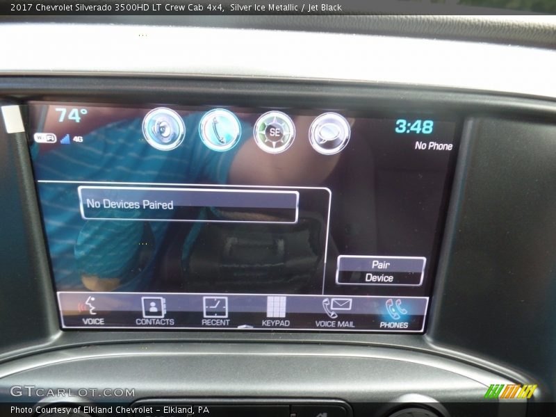 Silver Ice Metallic / Jet Black 2017 Chevrolet Silverado 3500HD LT Crew Cab 4x4