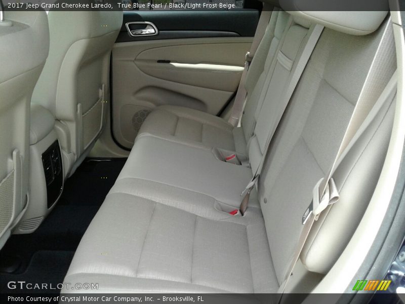 True Blue Pearl / Black/Light Frost Beige 2017 Jeep Grand Cherokee Laredo