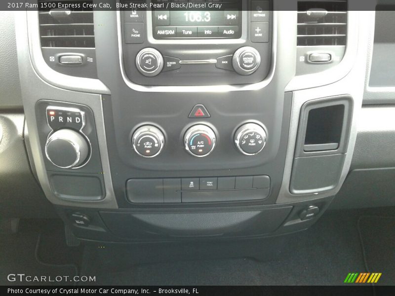 Blue Streak Pearl / Black/Diesel Gray 2017 Ram 1500 Express Crew Cab