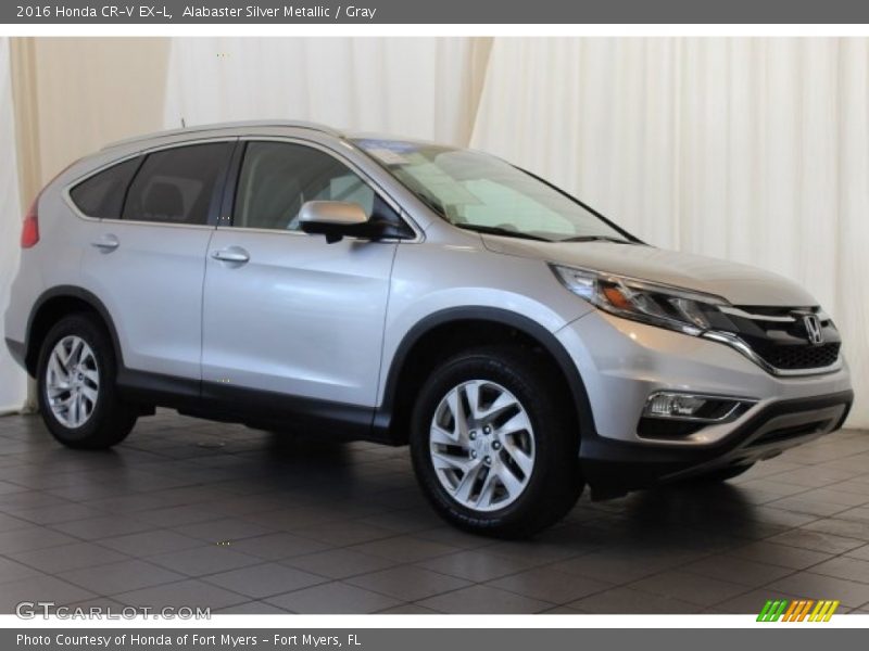 Alabaster Silver Metallic / Gray 2016 Honda CR-V EX-L