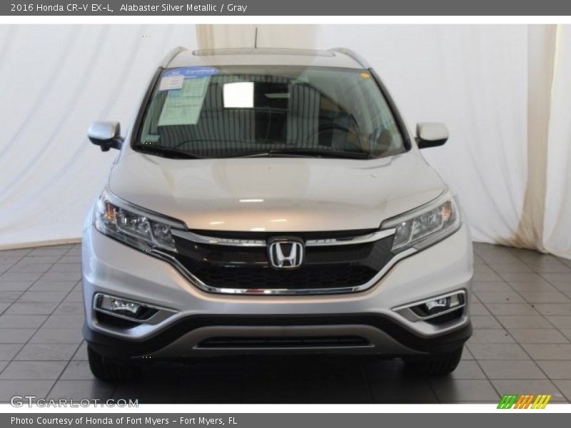 Alabaster Silver Metallic / Gray 2016 Honda CR-V EX-L
