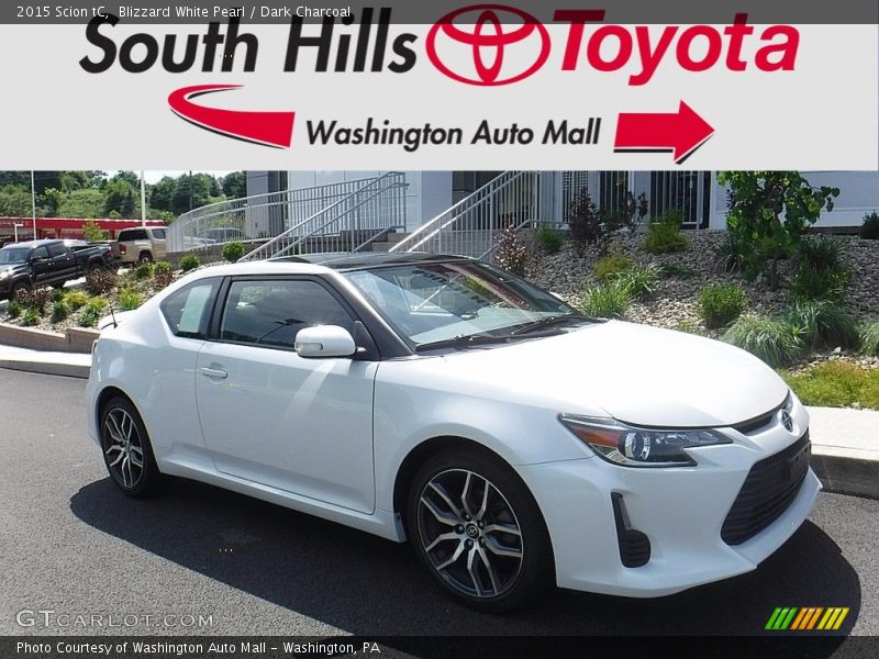 Blizzard White Pearl / Dark Charcoal 2015 Scion tC