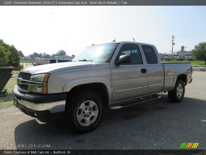 Silver Birch Metallic / Tan 2005 Chevrolet Silverado 1500 Z71 Extended Cab 4x4