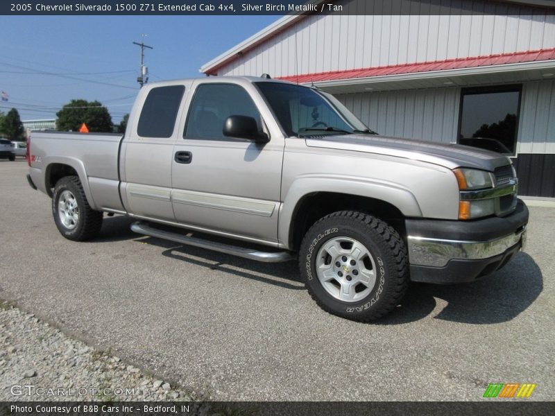 Silver Birch Metallic / Tan 2005 Chevrolet Silverado 1500 Z71 Extended Cab 4x4