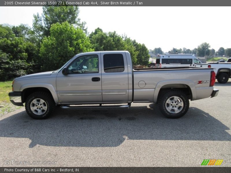 Silver Birch Metallic / Tan 2005 Chevrolet Silverado 1500 Z71 Extended Cab 4x4