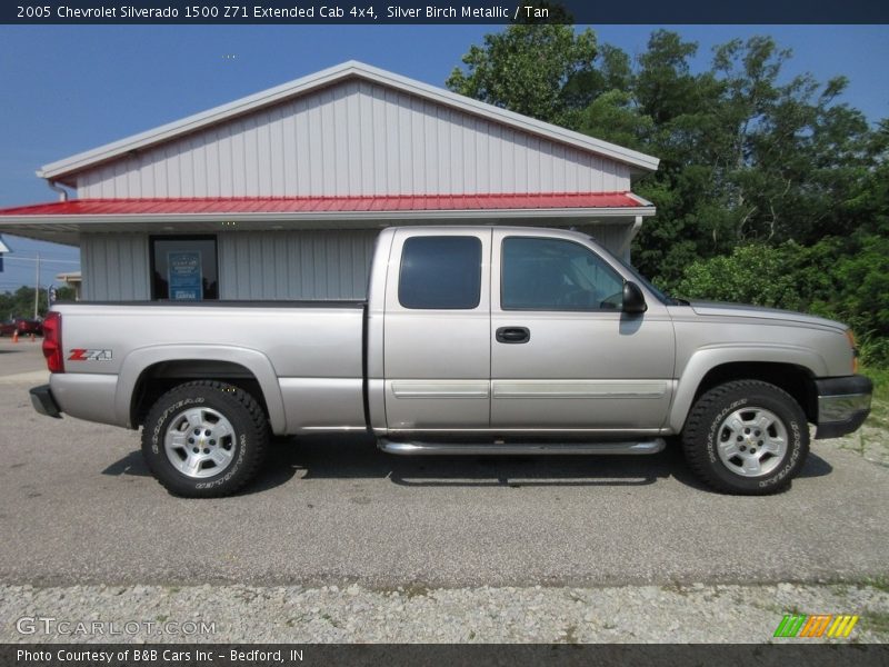 Silver Birch Metallic / Tan 2005 Chevrolet Silverado 1500 Z71 Extended Cab 4x4