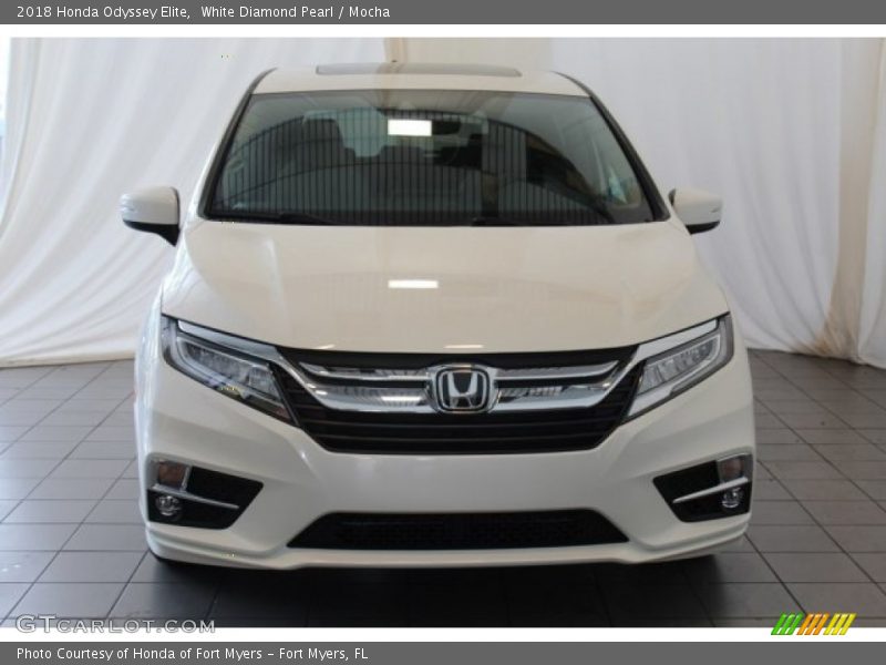 White Diamond Pearl / Mocha 2018 Honda Odyssey Elite