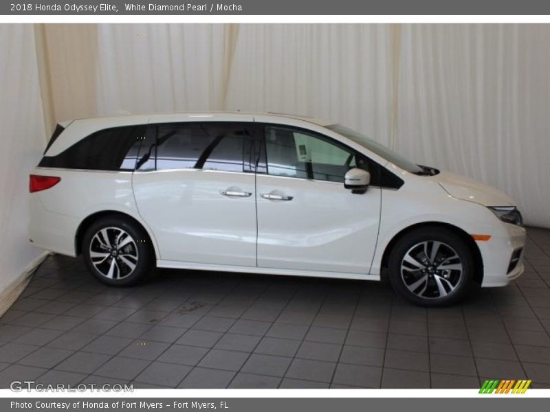 White Diamond Pearl / Mocha 2018 Honda Odyssey Elite