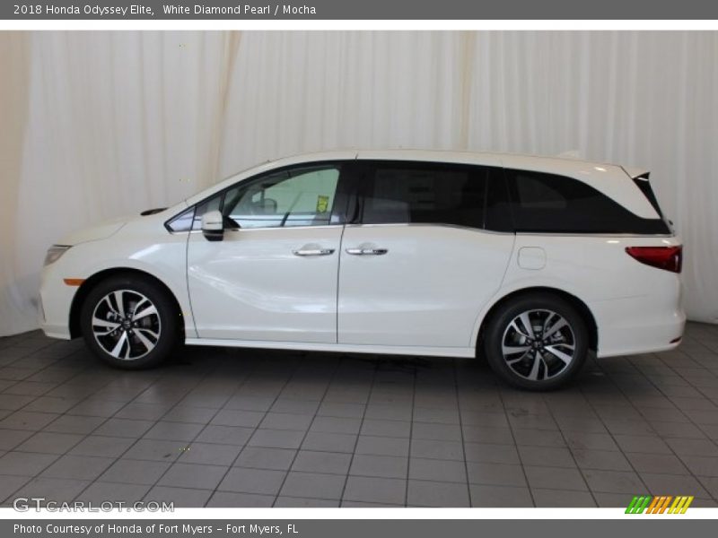 White Diamond Pearl / Mocha 2018 Honda Odyssey Elite
