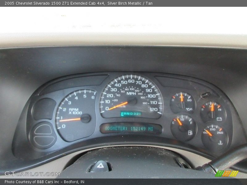 Silver Birch Metallic / Tan 2005 Chevrolet Silverado 1500 Z71 Extended Cab 4x4