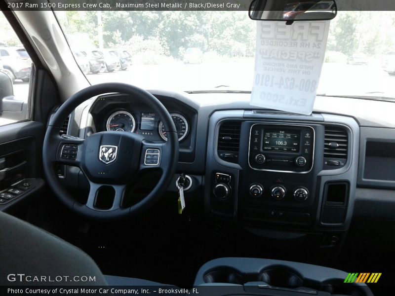 Maximum Steel Metallic / Black/Diesel Gray 2017 Ram 1500 Express Crew Cab
