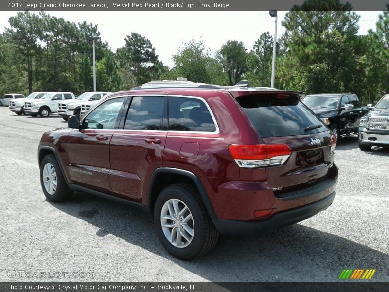 Velvet Red Pearl / Black/Light Frost Beige 2017 Jeep Grand Cherokee Laredo