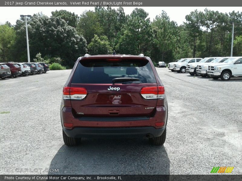 Velvet Red Pearl / Black/Light Frost Beige 2017 Jeep Grand Cherokee Laredo