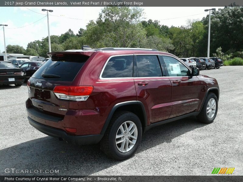 Velvet Red Pearl / Black/Light Frost Beige 2017 Jeep Grand Cherokee Laredo