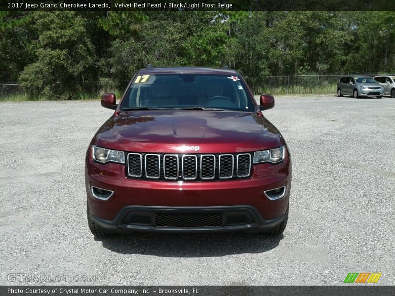 Velvet Red Pearl / Black/Light Frost Beige 2017 Jeep Grand Cherokee Laredo