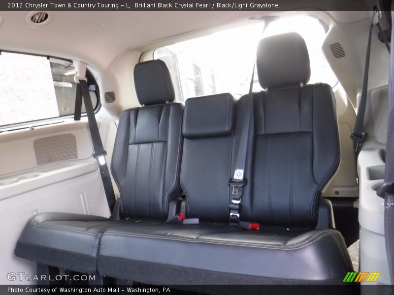 Brilliant Black Crystal Pearl / Black/Light Graystone 2012 Chrysler Town & Country Touring - L