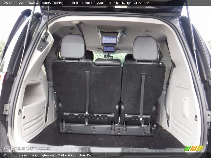Brilliant Black Crystal Pearl / Black/Light Graystone 2012 Chrysler Town & Country Touring - L