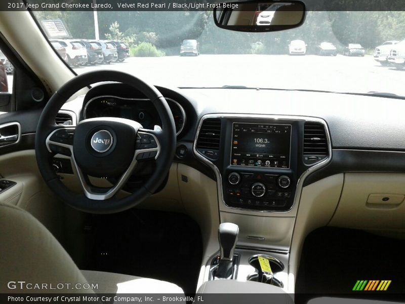 Velvet Red Pearl / Black/Light Frost Beige 2017 Jeep Grand Cherokee Laredo