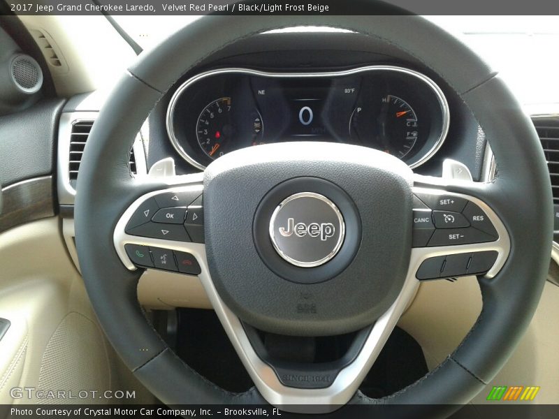 Velvet Red Pearl / Black/Light Frost Beige 2017 Jeep Grand Cherokee Laredo