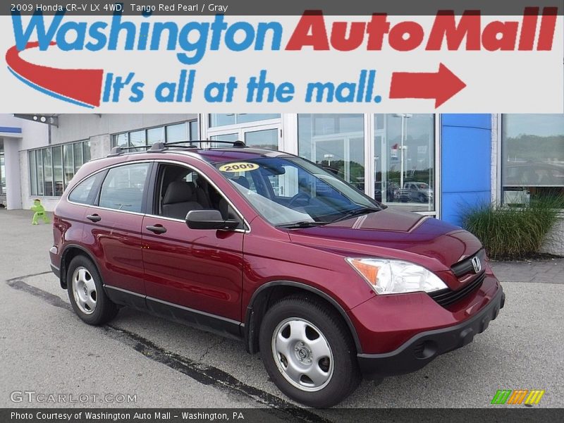 Tango Red Pearl / Gray 2009 Honda CR-V LX 4WD