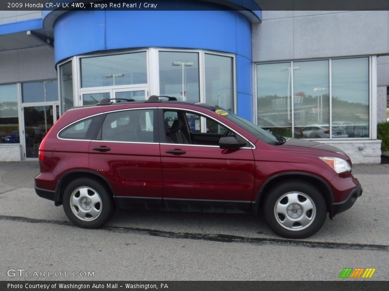 Tango Red Pearl / Gray 2009 Honda CR-V LX 4WD